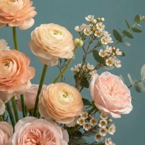 Blush floral elegance composition